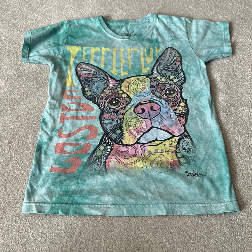 Women’s The Mountain Short Sleeve Tee Puppy Dog sz S